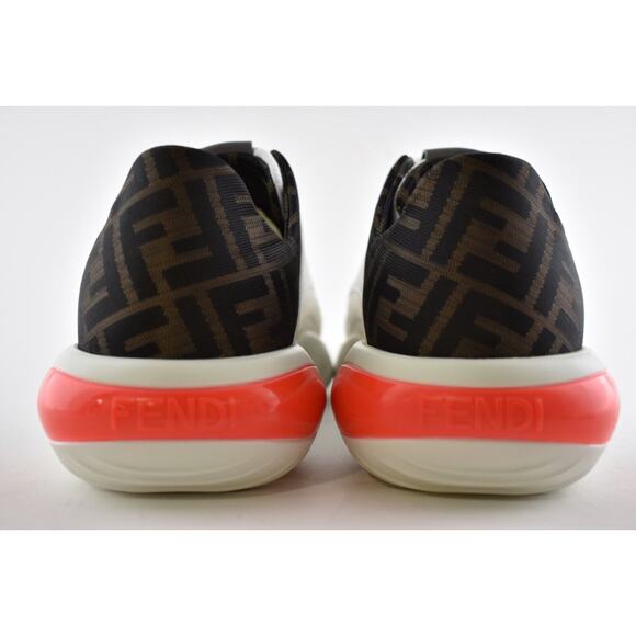 Fendi Mens White FF Technical Fabric Logo Sneaker Flat Trainer UK 8.5 US 9.5 - Picture 10 of 11